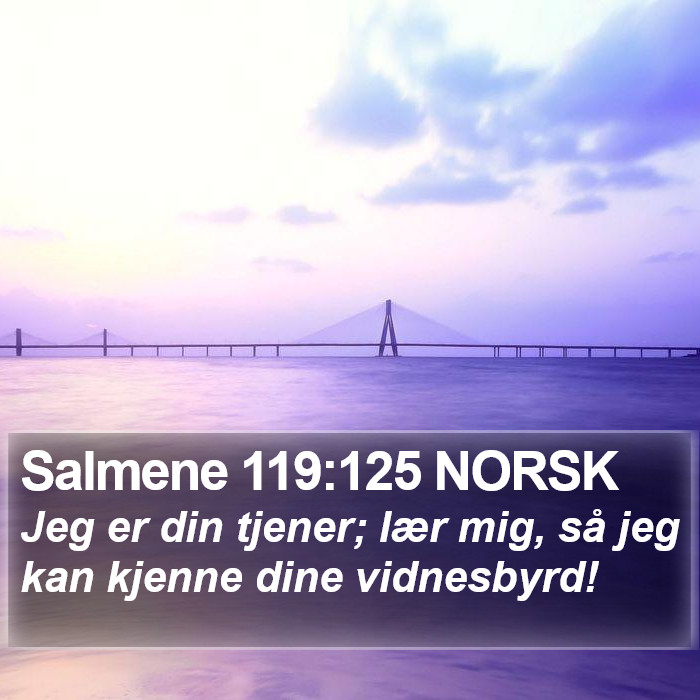 Salmene 119:125 NORSK Bible Study