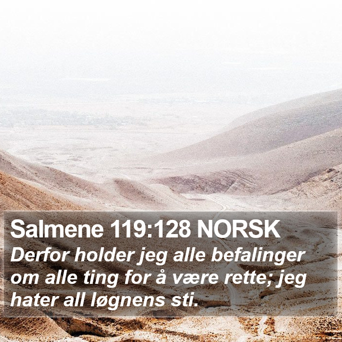 Salmene 119:128 NORSK Bible Study