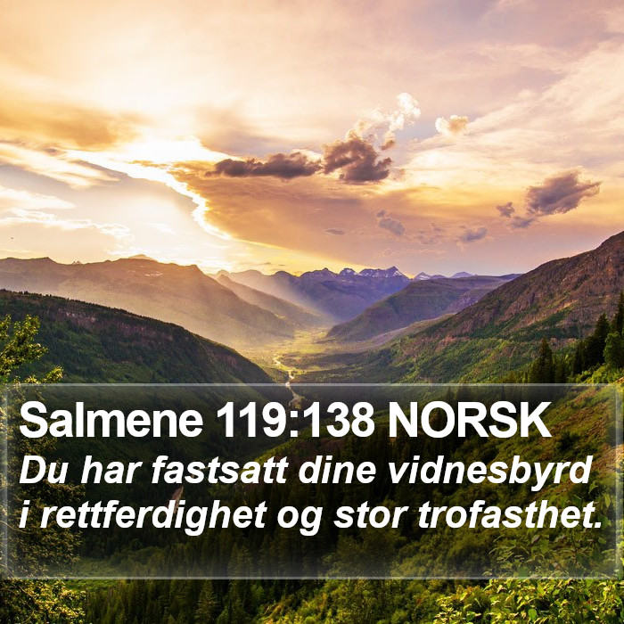 Salmene 119:138 NORSK Bible Study