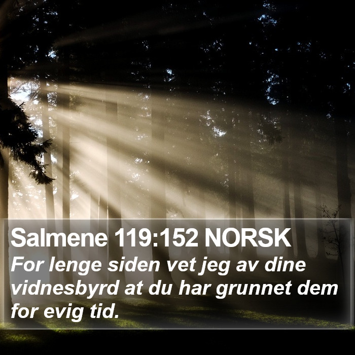 Salmene 119:152 NORSK Bible Study