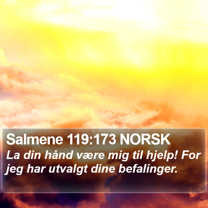 Salmene 119:173 NORSK Bible Study