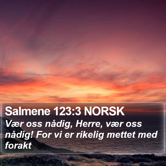 Salmene 123:3 NORSK Bible Study