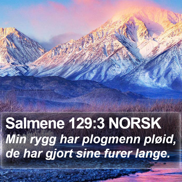 Salmene 129:3 NORSK Bible Study