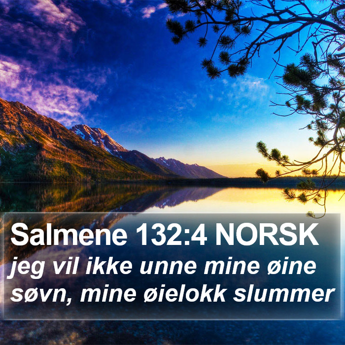 Salmene 132:4 NORSK Bible Study