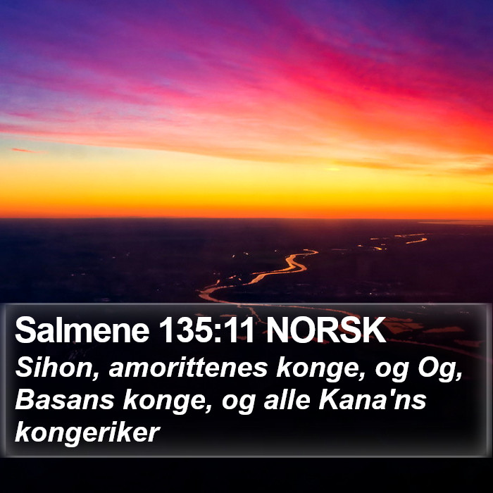 Salmene 135:11 NORSK Bible Study