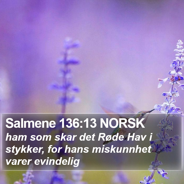 Salmene 136:13 NORSK Bible Study