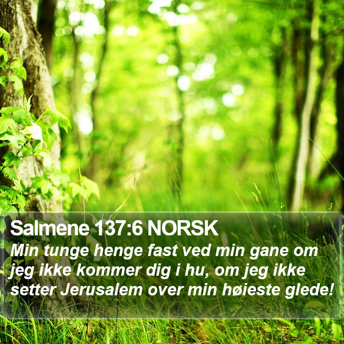 Salmene 137:6 NORSK Bible Study