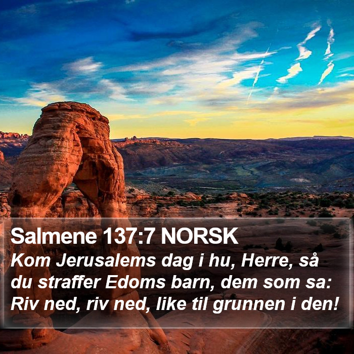 Salmene 137:7 NORSK Bible Study