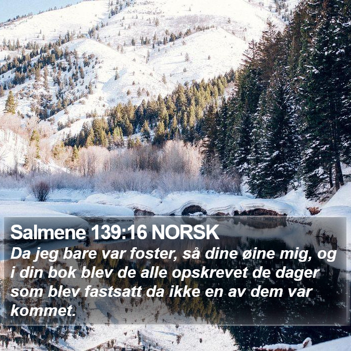 Salmene 139:16 NORSK Bible Study