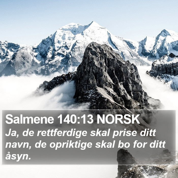 Salmene 140:13 NORSK Bible Study