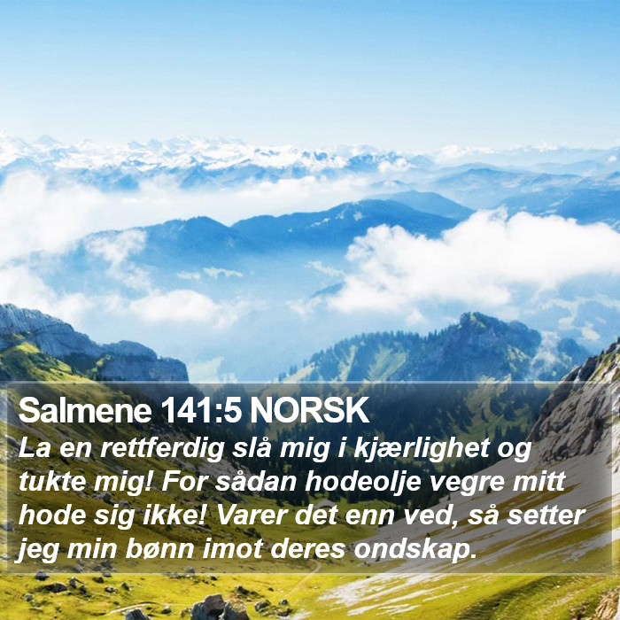 Salmene 141:5 NORSK Bible Study