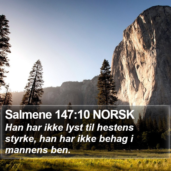 Salmene 147:10 NORSK Bible Study