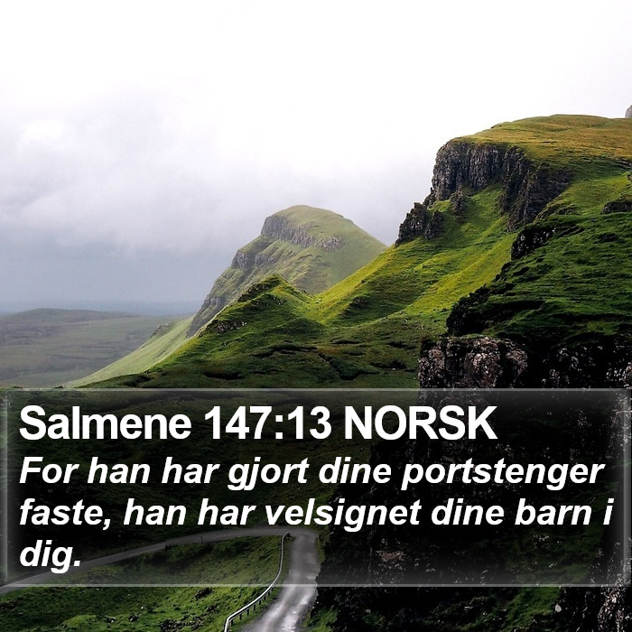 Salmene 147:13 NORSK Bible Study