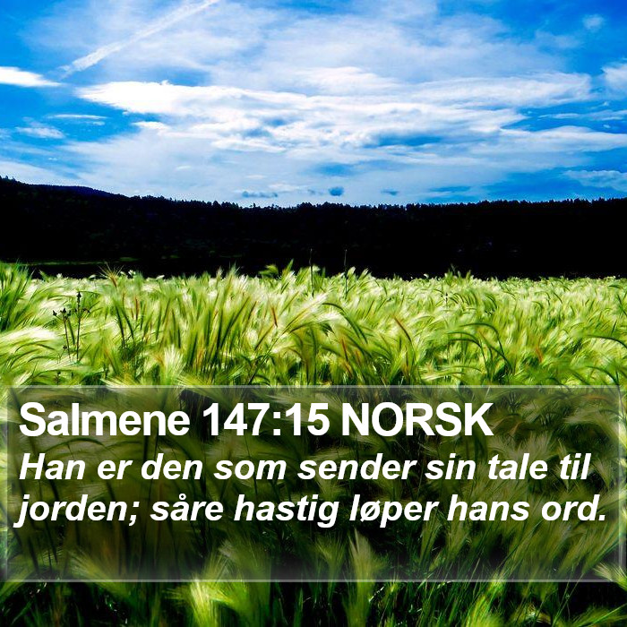 Salmene 147:15 NORSK Bible Study