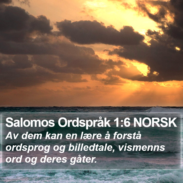 Salomos Ordspråk 1:6 NORSK Bible Study