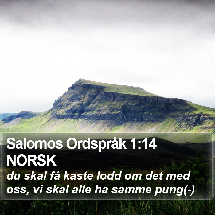 Salomos Ordspråk 1:14 NORSK Bible Study