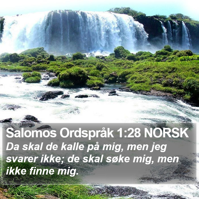 Salomos Ordspråk 1:28 NORSK Bible Study