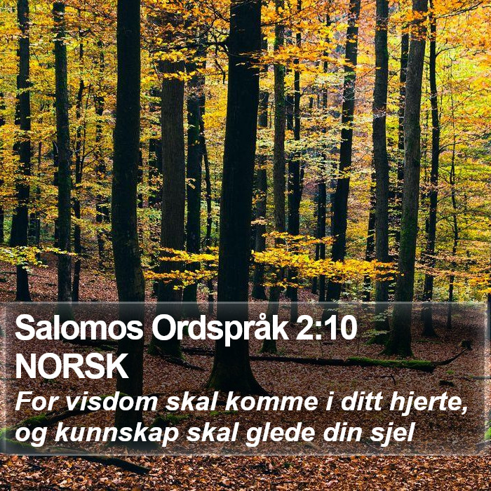 Salomos Ordspråk 2:10 NORSK Bible Study