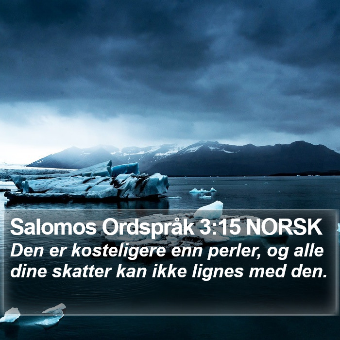 Salomos Ordspråk 3:15 NORSK Bible Study