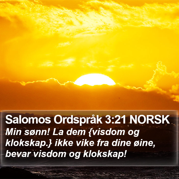 Salomos Ordspråk 3:21 NORSK Bible Study