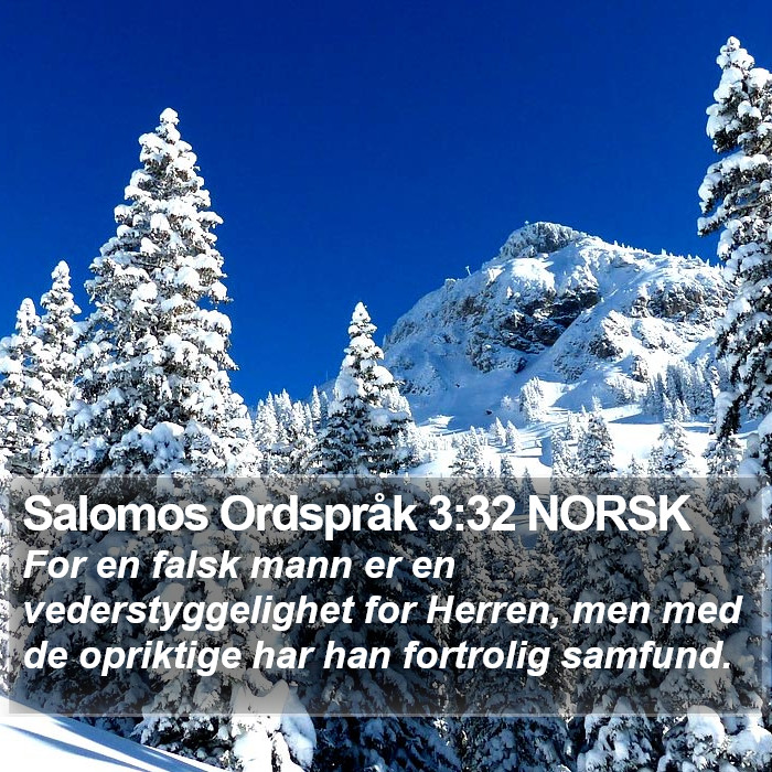 Salomos Ordspråk 3:32 NORSK Bible Study