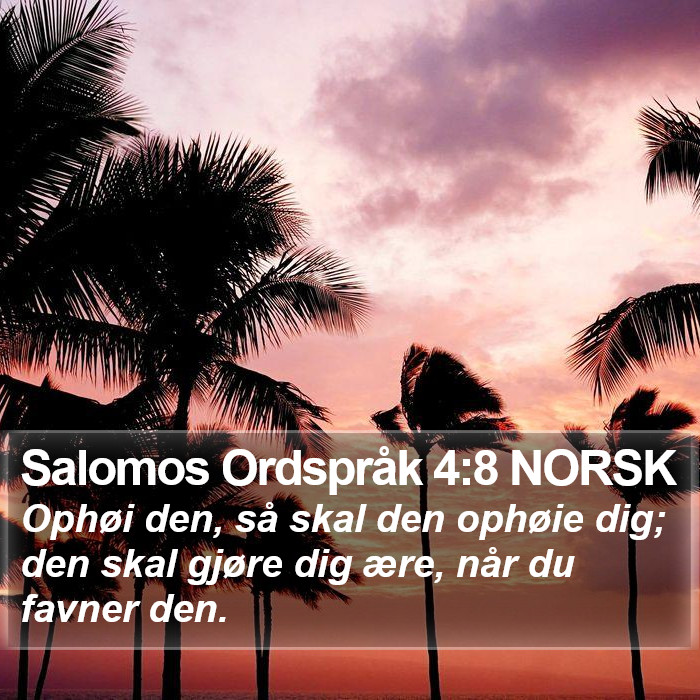 Salomos Ordspråk 4:8 NORSK Bible Study