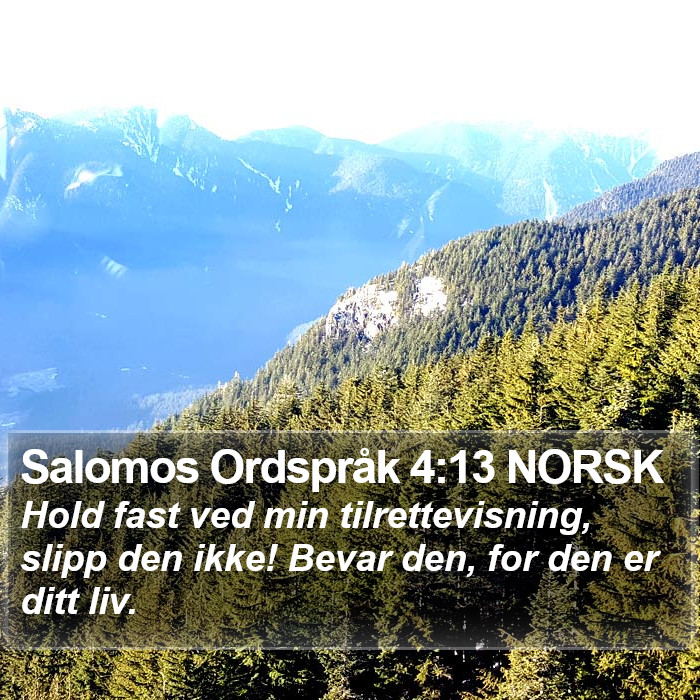 Salomos Ordspråk 4:13 NORSK Bible Study