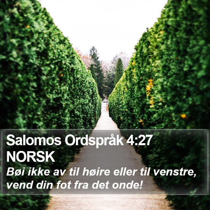 Salomos Ordspråk 4:27 NORSK Bible Study