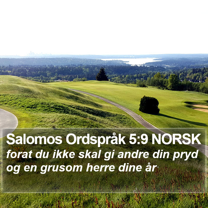 Salomos Ordspråk 5:9 NORSK Bible Study