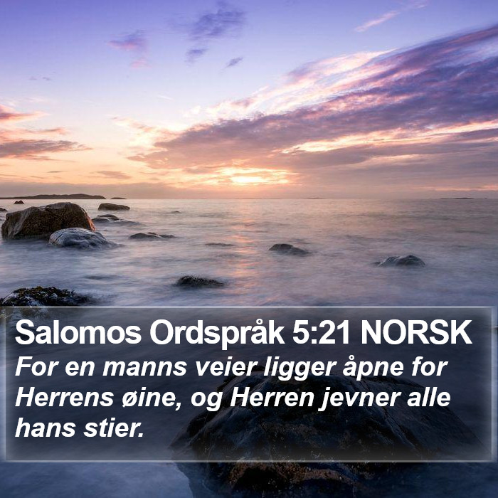 Salomos Ordspråk 5:21 NORSK Bible Study