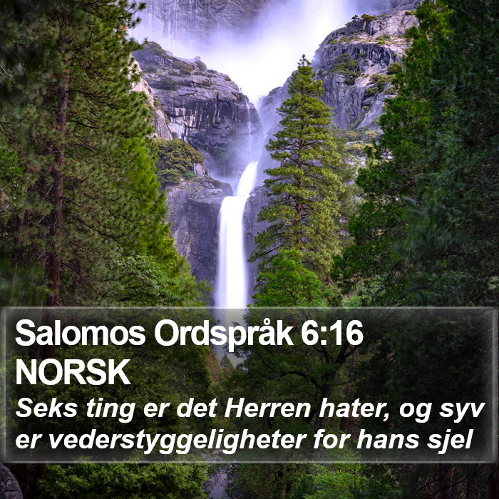 Salomos Ordspråk 6:16 NORSK Bible Study