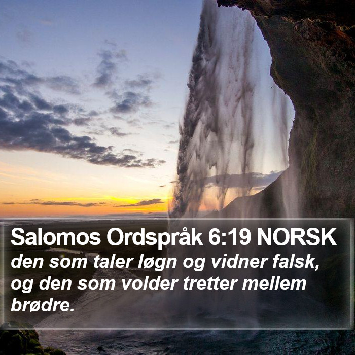 Salomos Ordspråk 6:19 NORSK Bible Study