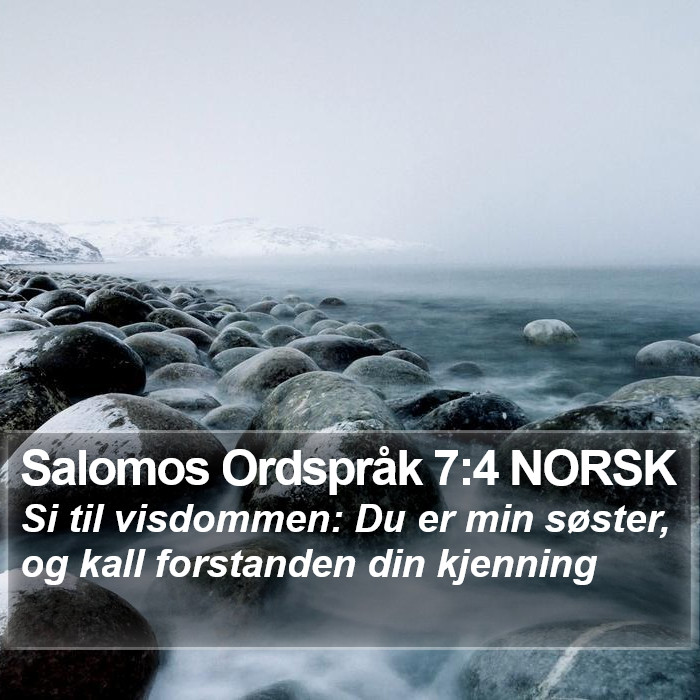 Salomos Ordspråk 7:4 NORSK Bible Study