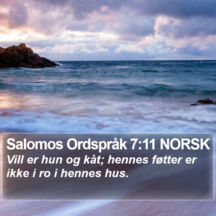 Salomos Ordspråk 7:11 NORSK Bible Study