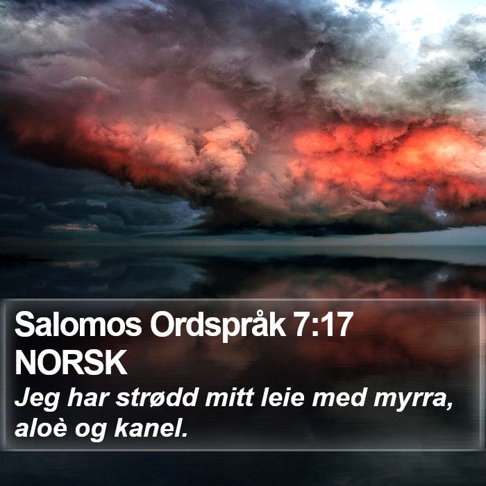 Salomos Ordspråk 7:17 NORSK Bible Study