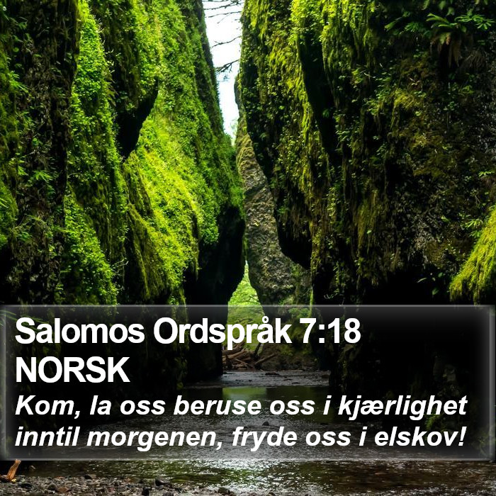 Salomos Ordspråk 7:18 NORSK Bible Study