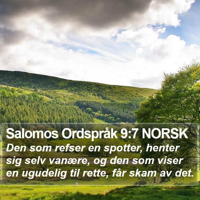 Salomos Ordspråk 9:7 NORSK Bible Study