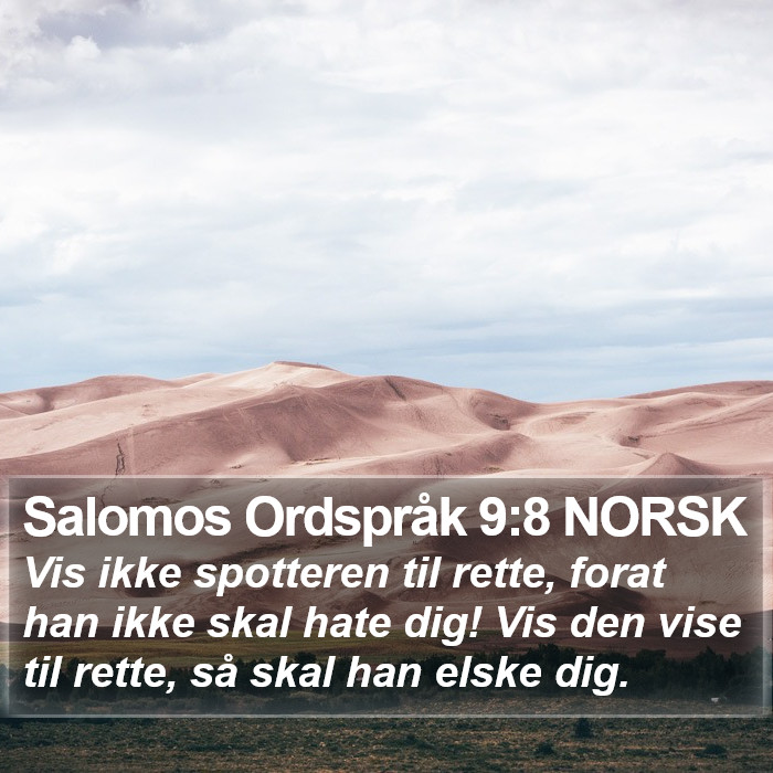 Salomos Ordspråk 9:8 NORSK Bible Study