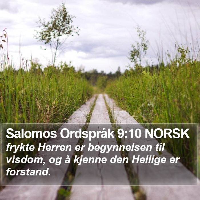 Salomos Ordspråk 9:10 NORSK Bible Study