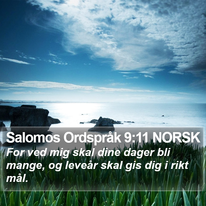 Salomos Ordspråk 9:11 NORSK Bible Study