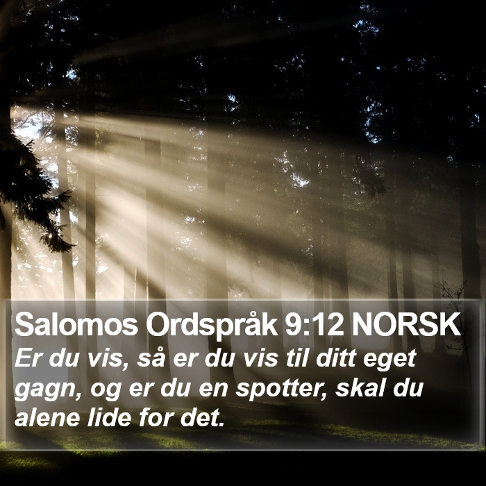 Salomos Ordspråk 9:12 NORSK Bible Study