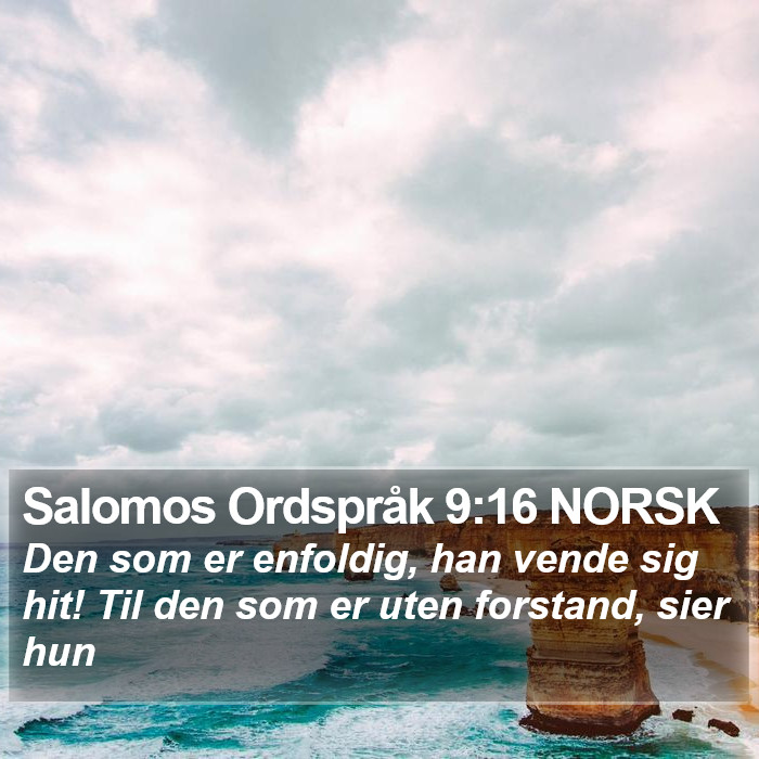 Salomos Ordspråk 9:16 NORSK Bible Study