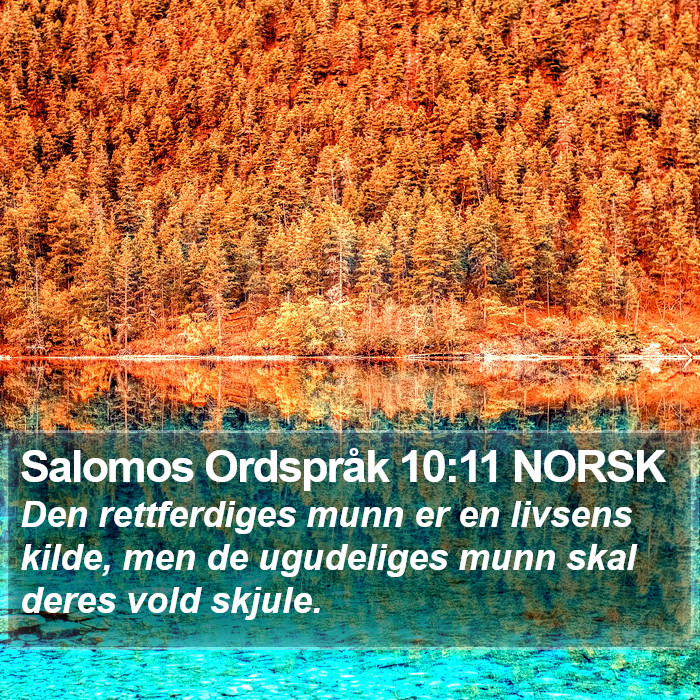 Salomos Ordspråk 10:11 NORSK Bible Study