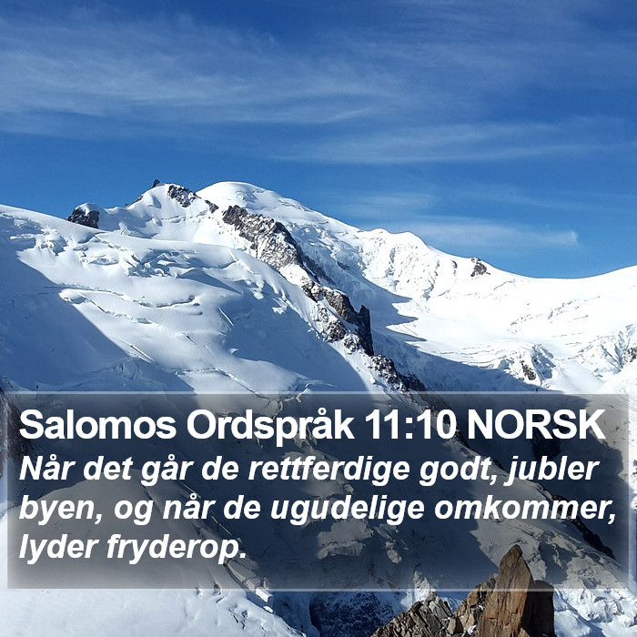 Salomos Ordspråk 11:10 NORSK Bible Study