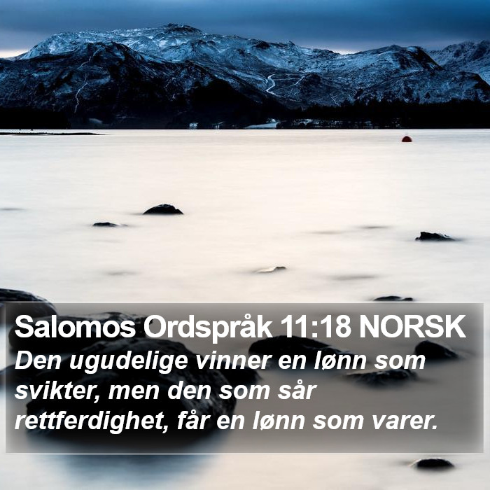 Salomos Ordspråk 11:18 NORSK Bible Study