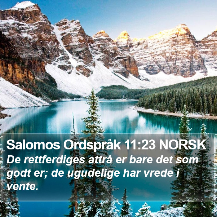 Salomos Ordspråk 11:23 NORSK Bible Study