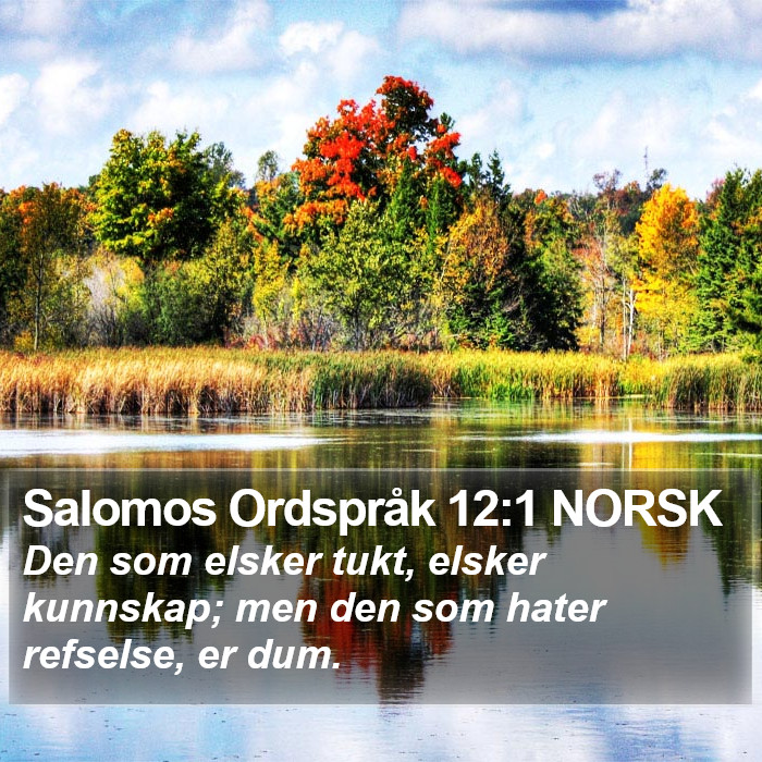 Salomos Ordspråk 12:1 NORSK Bible Study