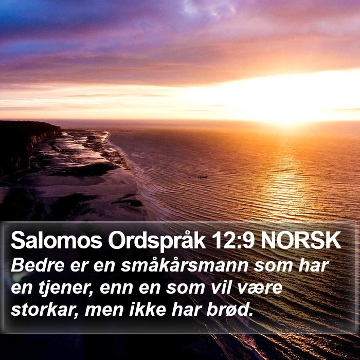 Salomos Ordspråk 12:9 NORSK Bible Study