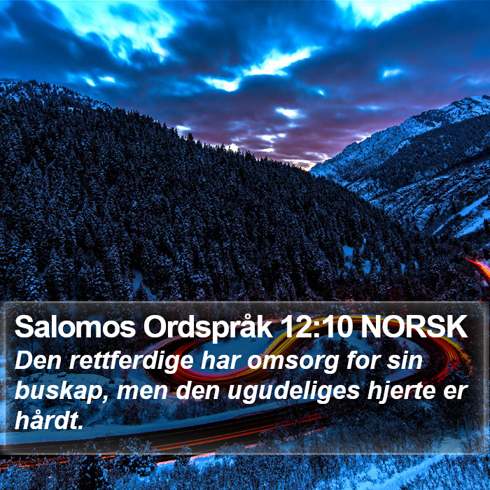 Salomos Ordspråk 12:10 NORSK Bible Study