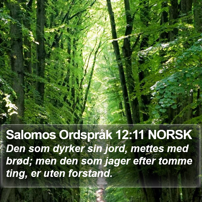 Salomos Ordspråk 12:11 NORSK Bible Study